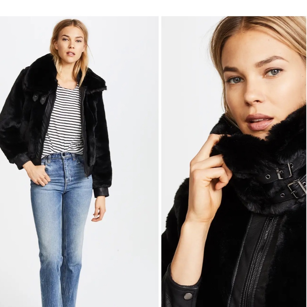 blank NYC faux fur coat